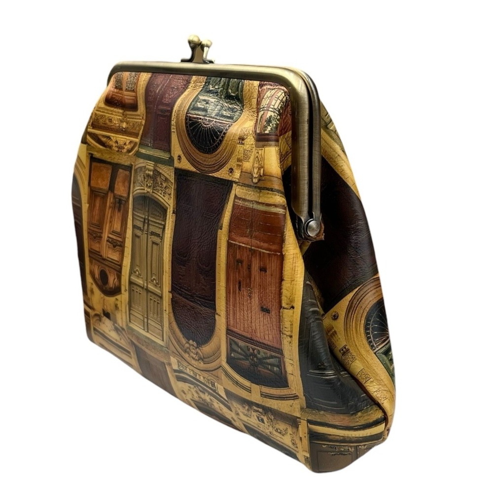 Patricia Nash Leather Savena Framed Kiss Lock Wristlet Pouch Italy In Gift Box - Picture 4 of 10